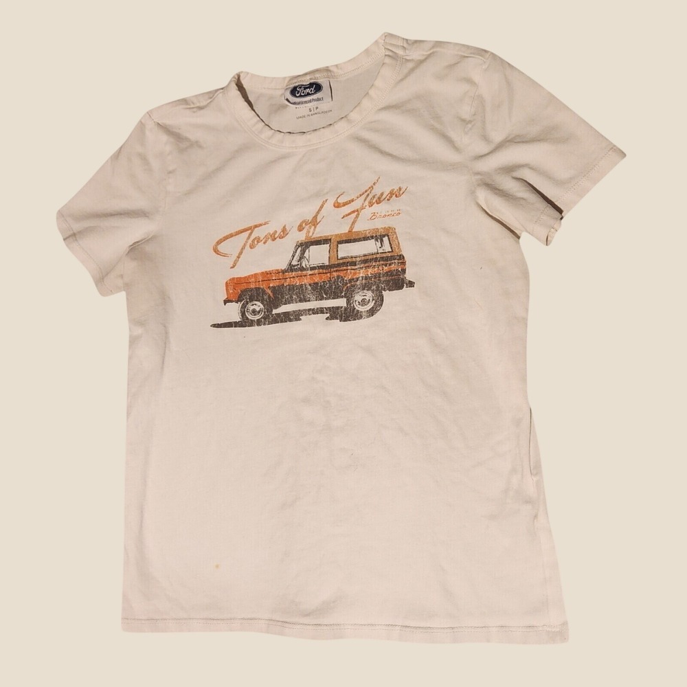 Kids Cotton On Ford Bronco Tons of Fun 1987 Road Tripper Graphic Tee Cream Small